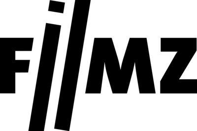 Das Wort "Filmz" in schwarzer Schrift auf weißem Hintergrund