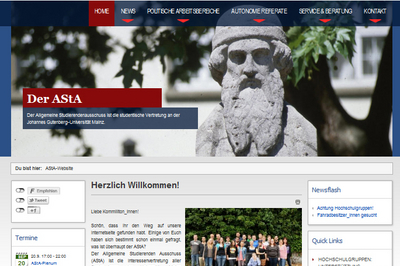 Neue Homepage des AStA