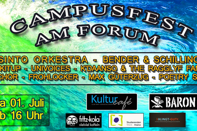 Werbeplakat: "Campusfest am Forum"