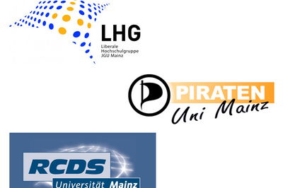 Logos der LHG, Piraten HSG und des RCDS