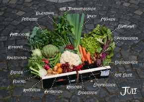Monatskorb "Juli" mit regionalem & saisonalem Gemüse